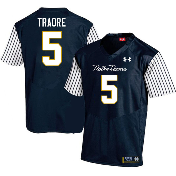 Men #5 Boubacar Traore Notre Dame Fighting Irish College Football Jerseys Stitched-Alternate